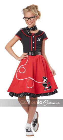 50's Sweetheart Child Costume-Red