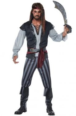 Scallywag Pirate Man Costume - Adult