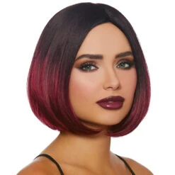Dreamgirl Mid-Length Bk/Brg Ombre Bob Wig