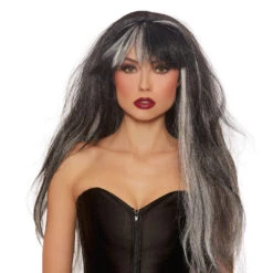 Dreamgirl Haunted Black And White Long Wig