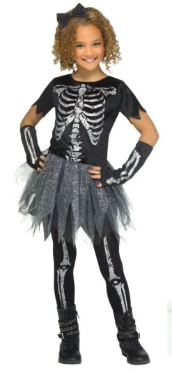 Fun World Silver Skele-Girl Child Costume