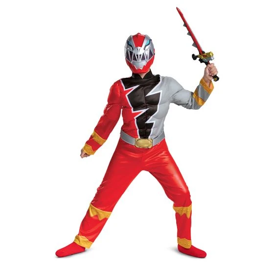 Disguise Red Ranger Dino Fury Classic Muscle Child's Costume 2 Disguise Red Ranger Dino Fury Classic Muscle Child's Costume - Image 2