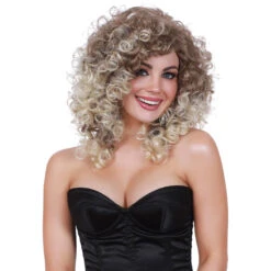 Dreamgirl Long Curly Blonde W/Dark Roots Wig