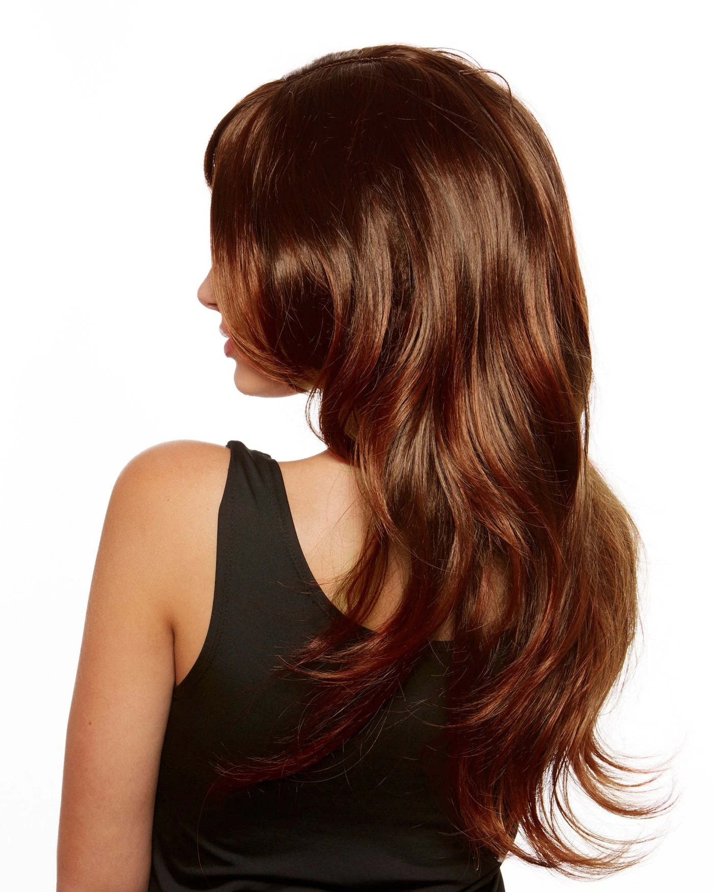 Dreamgirl Auburn Faux Ombre Long Layered Wig 2 Dreamgirl Auburn Faux Ombre Long Layered Wig - Image 2