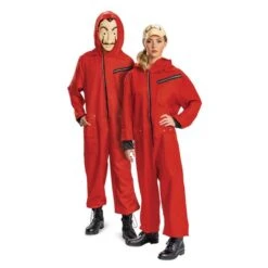 Disguise Money Heist Adult Jumpsuit W/ Mask -Caufields Store 124399