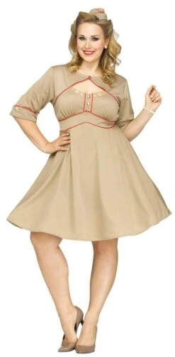 Fun World Plus Size 1940's Army Gal Costume