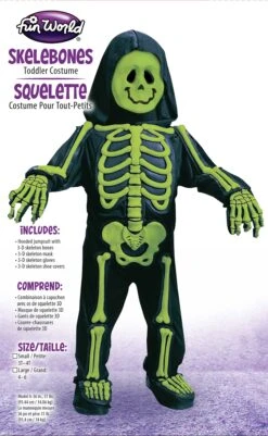 Fun World Totally Skelebones Toddler Costume -Caufields Store 1523g bil skelebones