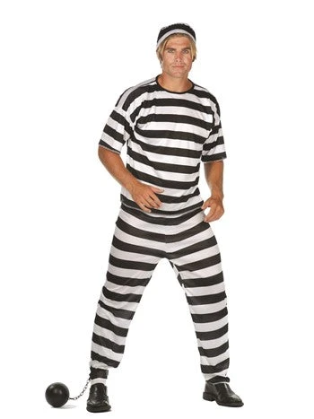 Convict Costume - Adult Standard 1 Convict Costume - Adult Standard