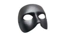 Metallic Black Venetian Mask
