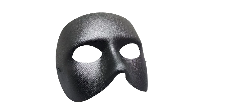 Metallic Black Venetian Mask 1 Metallic Black Venetian Mask