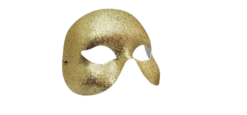 Gold Glitter Venetian Mask