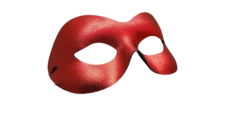 Red Metallic Columbina Eye Mask