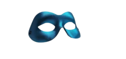 Metallic Teal Columbina Eye Mask