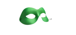 Lime Green Columbina Eye Mask