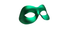 Metallic Green Columbina Eye Mask
