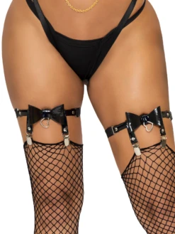 LEG AVENUE Street Chic Thigh High Bow Garter