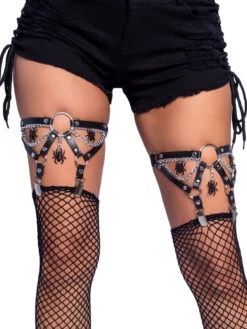 LEG AVENUE Spider Thigh Garters