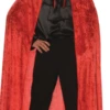 Red Velvet Cape With Collar