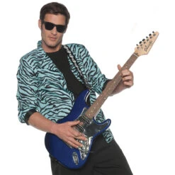 80s Zebra Blazer Blue