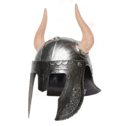 Barbarian Horn Helmet - Silver