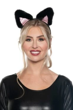 Black Cat Ears And Tail Set