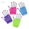 Neon 1980’s Fingerless Fishnet Gloves