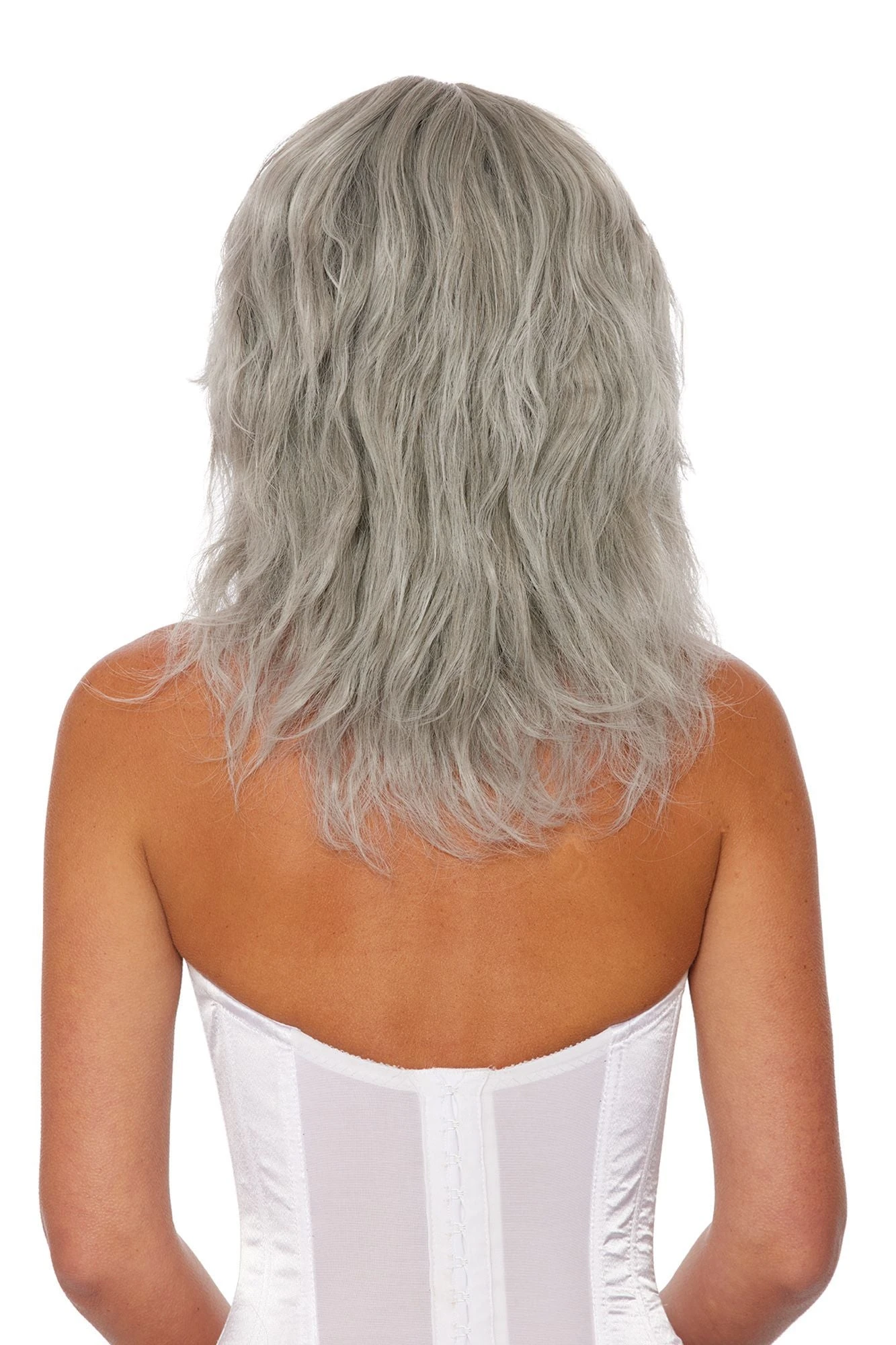 Dreamgirl Grey Wolf Cut Wig 2 Dreamgirl Grey Wolf Cut Wig - Image 2