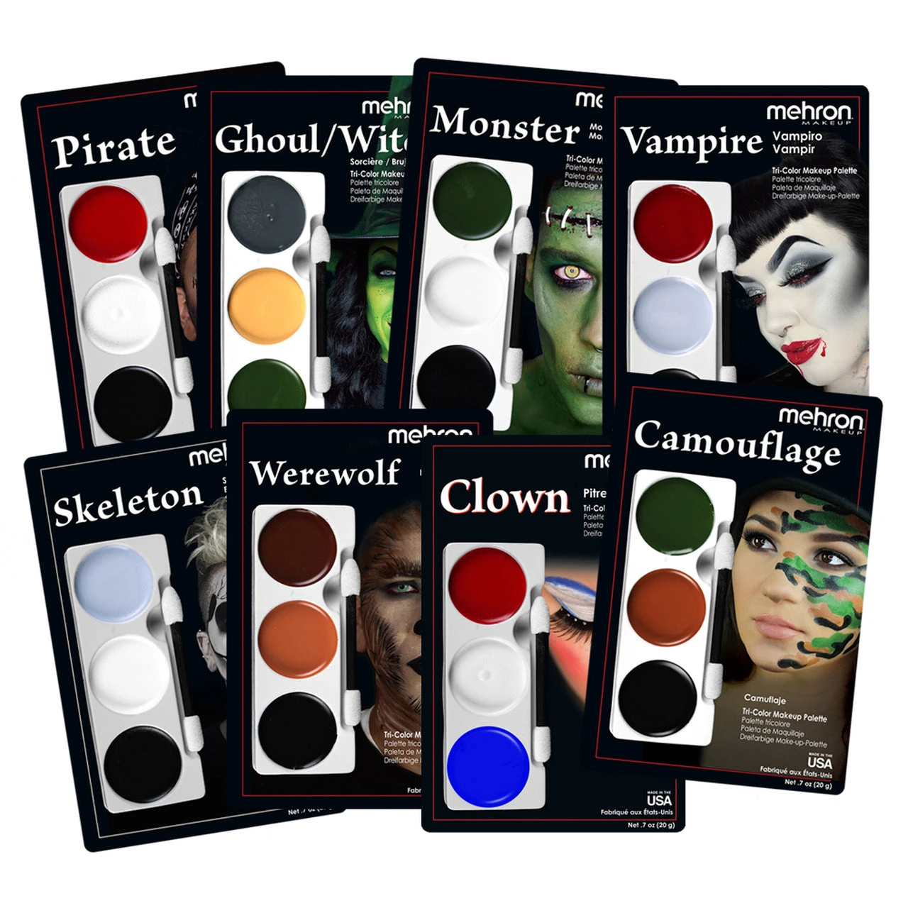 Mehron Tri-Color Character Makeup Palette 1 Mehron Tri-Color Character Makeup Palette