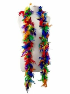 Feather Boa -Caufields Store 50g rainbow feather boa1 600