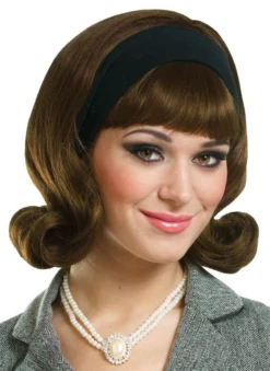 1950's Flip Wig -Caufields Store 50sbrown