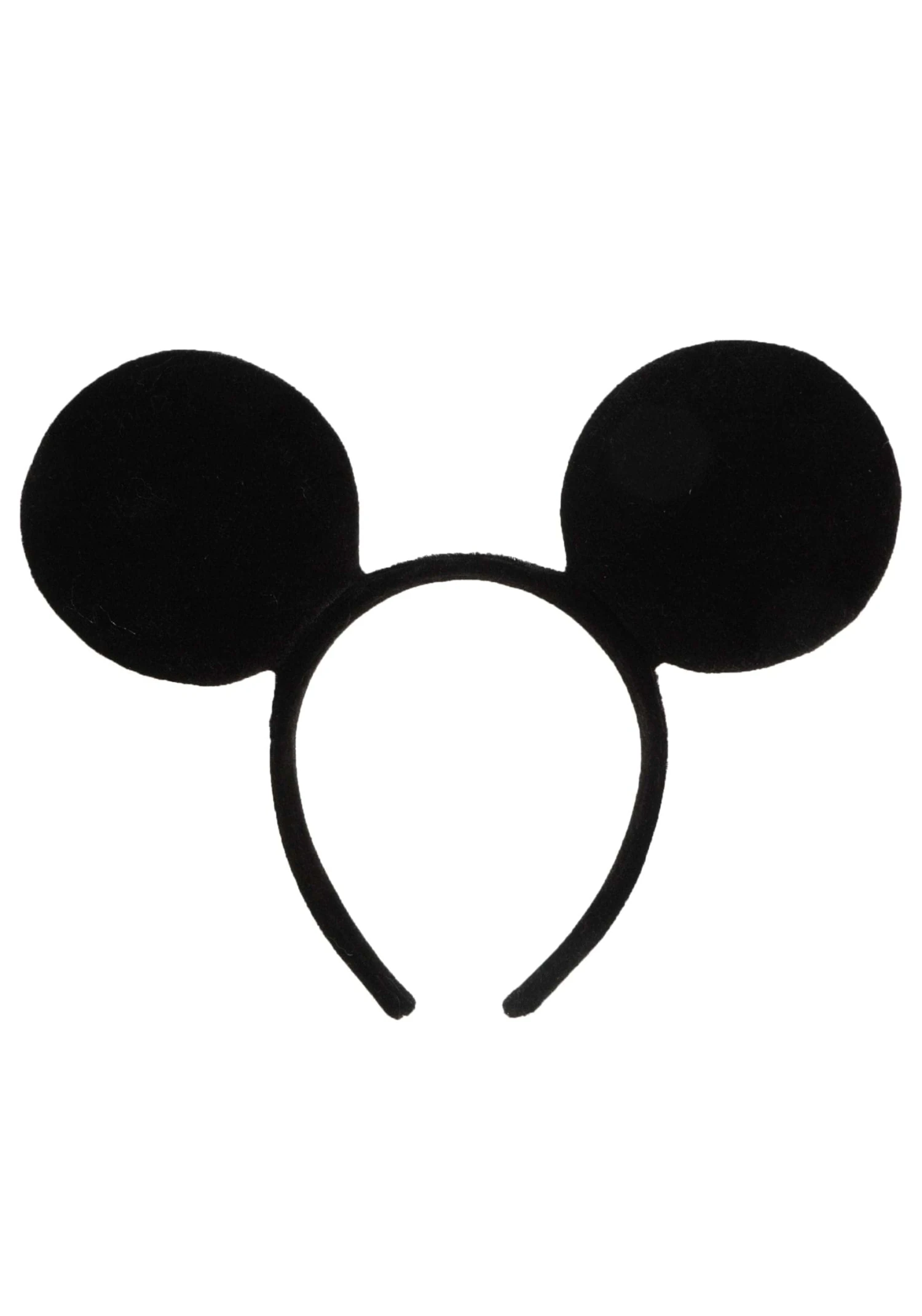 Flocked Black Mouse Ears On Headband 1 Flocked Black Mouse Ears On Headband