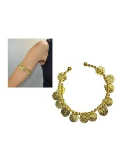 FUNNY FASHION Upper Arm Gold Coin Bracelet