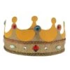 FUNNY FASHION Gold Crown With Jewels