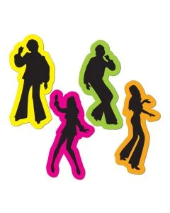 Retro 1970's Dancing Silhouettes Cutouts