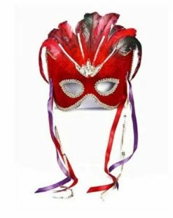 Forum Novelties Venetian Mask - Red Velvet Colombina