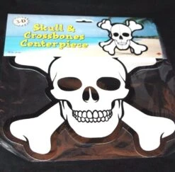 Skull & Crossbones Centerpiece 3-D