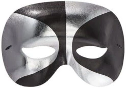 Forum Novelties Half Mask - Cocktail Black & Silver