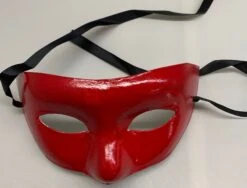 Paper Mache Masquerade Half Mask With Black Ribbon Ties -Caufields Store 59A6DE7E D879 41DD A2EB 0285F213E2D5