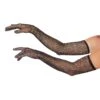 Dreamgirl Lurex Opera Length Glove Black Adult