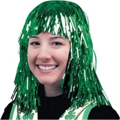 Gleam N Wear Green Tinsel Wig