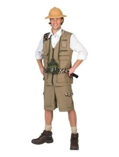 FUNNY FASHION Safari Man Adult Costume