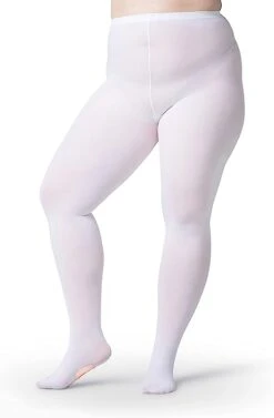 LEG AVENUE Nylon Women's Plus Size Tights - White