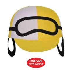 Two-Toned Fabric Jockey Cap - Yellow & White 7 Two-Toned Fabric Jockey Cap - Yellow & White -Caufields Store 66829 Y i5 jockey helmet