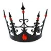 FUNNY FASHION Black Crown With Red Jewels