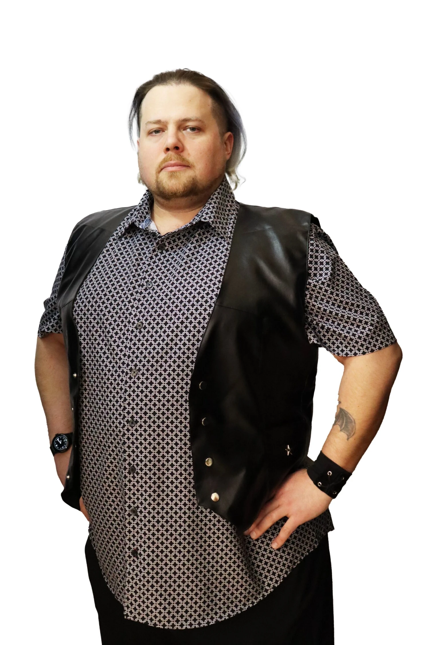 Leatherlike Men's Black Vest 1 Leatherlike Men's Black Vest