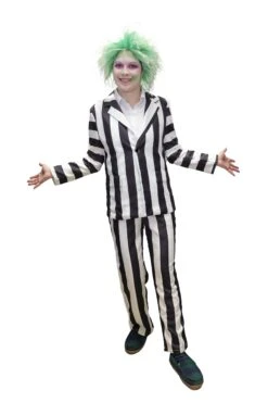 Black & White Beet Striped Suit