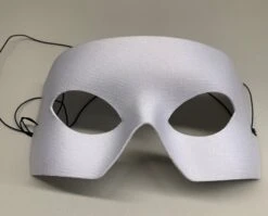 Italian Unique Hero Mask With Elastic Fastener - White