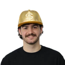 Gold Dollar Sign Cap