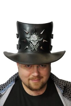 Horror Skull Top Hat Leatherlike Adult