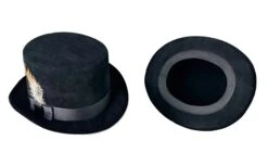 Wool Like Deluxe Classic Top Hat - Black